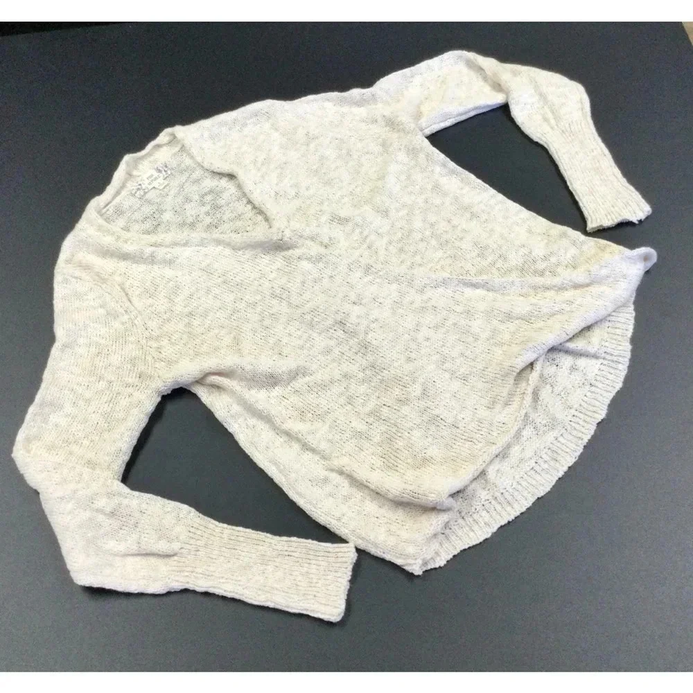 Women's Pink‎ Republic long sleeve faux wrap Sweater L Beige